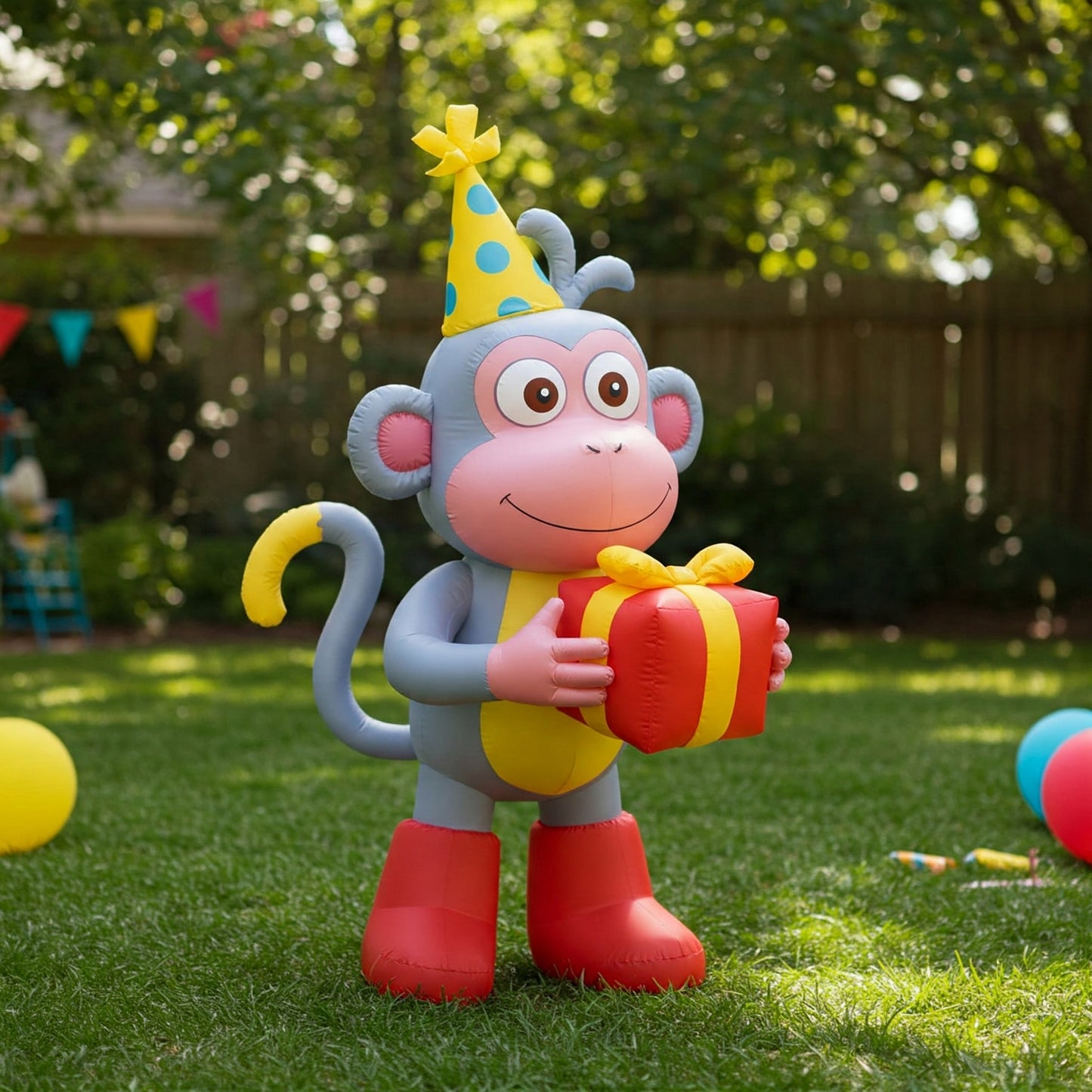Dora the Explorer Boots Monkey 4 Foot Yard Inflatable Blow Up Birthday Party Gift